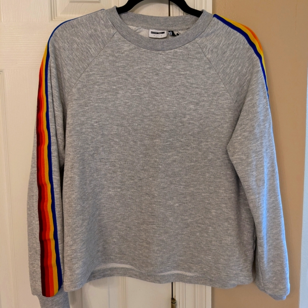Noisy May Rainbow Stripe Sweatshirt